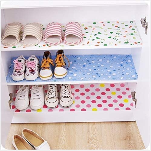 Image of Anti-Slip Kitchen Cabinet Drawer Shelf Mat Liner Sheets for Waterproof Shelf Paper with Modern Pattern EVA Cabinet Mat Easy to Cut- Sheet for Fridge (Multicolors Mat, 30x300 CM) (Pack of 1)