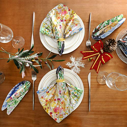 image for Oyihfvs Watercolor Colorful Tree of Life Dinner Napkin Cloth Set of 6,