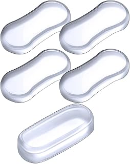 Bidet Toilet Seat Bumpers, Universal Toilet Seat Buffer,Toilet Lid Rubber Bumpers with 2 Size,Bidet Bumpers with Strong Self Adhesive(Clear, 4 for Toilet Lid, 1 for Toilet Water Tank)