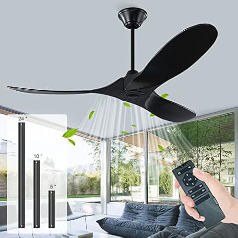 MSHENUED 52 Inch Black Ceiling Fan Cover