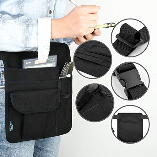 Beautyflier Premium Quality Restaurant Waiter Waist Money Pouch Bag Restaurant Apron Bag With Adjustable Belt Pencil Holder And Check Holder (8.25 X 10, Black) #TOP6