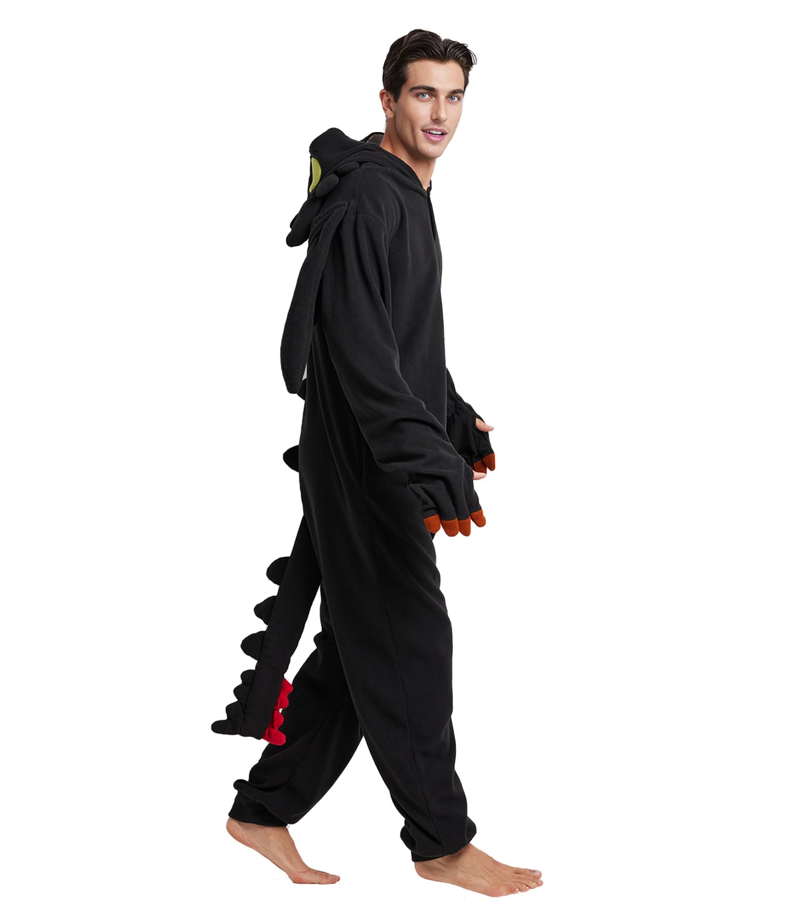 Guturris Unisex Adultos Pijama de Dragón Onesie Animal Disfraz de Halloween Fiesta Cosplay Mono Anime Disfraz de Carnaval