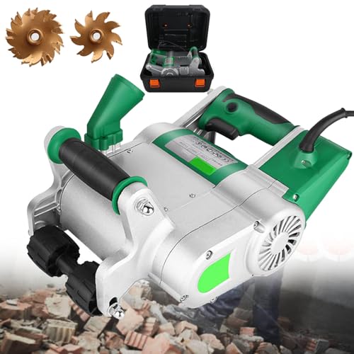 Oiyekntd Scanalatrice per Taglio a Muro, scanalatura per scanalatura a Muro Portatile profondità di scanalatura Regolabile da 20-30 mm, Lama da 25 mm e 35 mm Macchina per Taglio a scanalatura