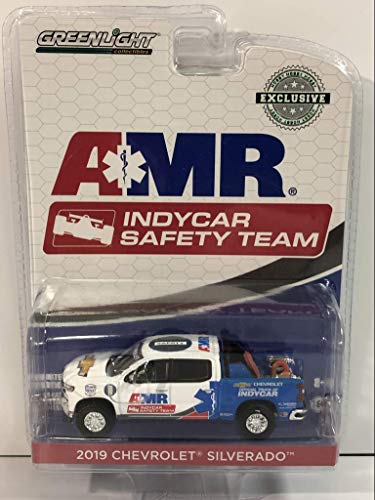 2019 Chevrolet Silverado Pickup Truck AMR IndyCar Safety Team with Safety Equipment in Truck Bed 1/64 Diecast Model Car by Greenlight 30036