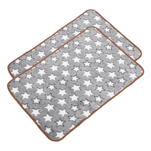 JOINPAYA 2pcs Soft Dog Sleep Mat and Paw Print Puppy Blanket Washable Plush Cat Blanket for Cozy Warmth Beds Couches and Pet Nests Stylish Star Pattern for Indoor Cats and Dogs