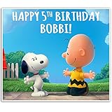 Snoopy Charlie Brown Birthday Banner 42' x 36'