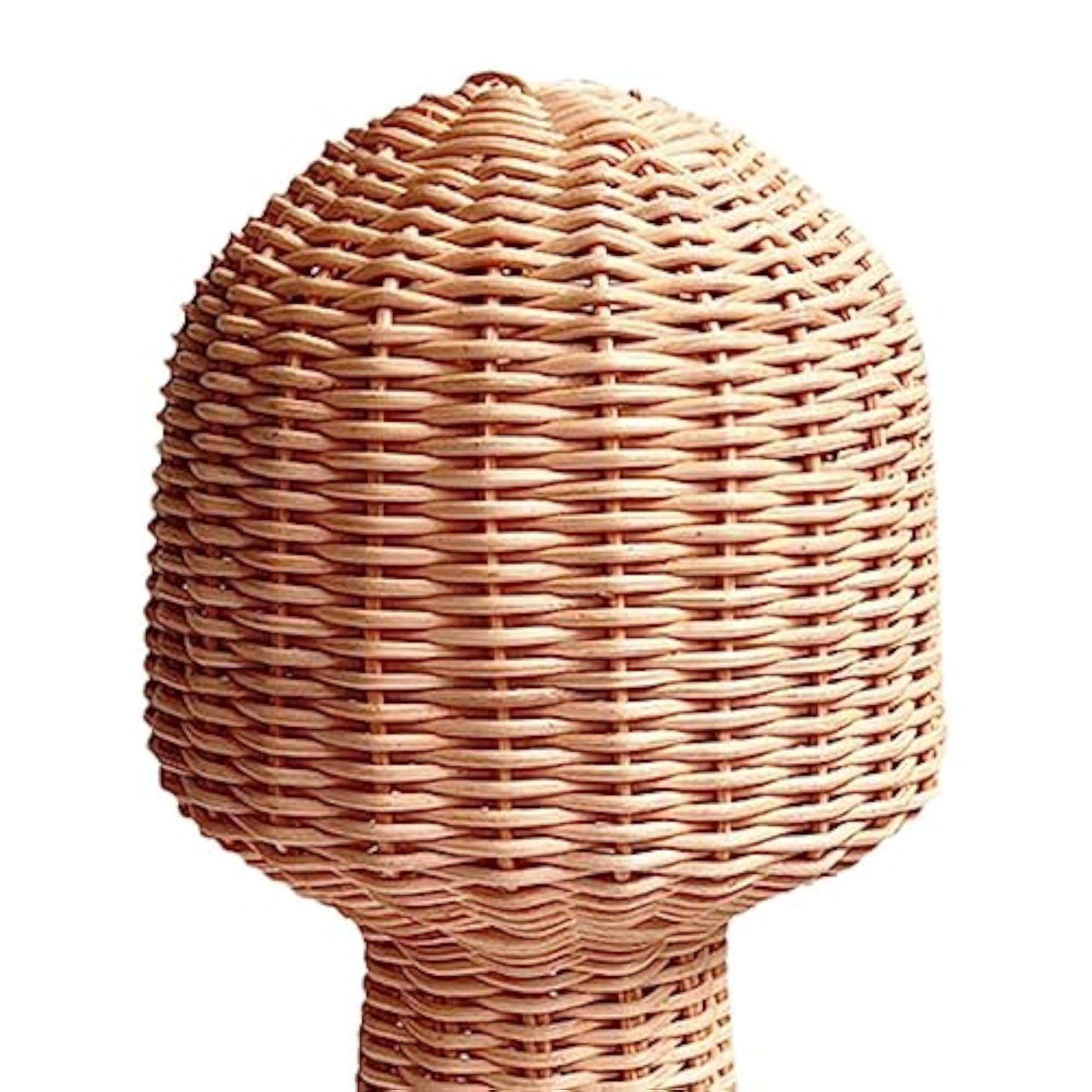 Hat Display Stand Wig Holder, Lightweight Rattan for Table