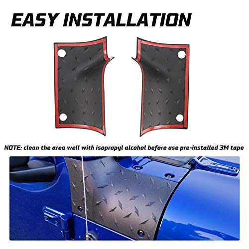 Kiwi Master Cowl Body Armor Outer Cowl Covers Jl Corner Guards For 2018-2023 Jeep Wrangler Jl Gladiator Jt Sahara Sport Rubicon, Jl Jt Exterior Accessories Parts, Black #TOP4