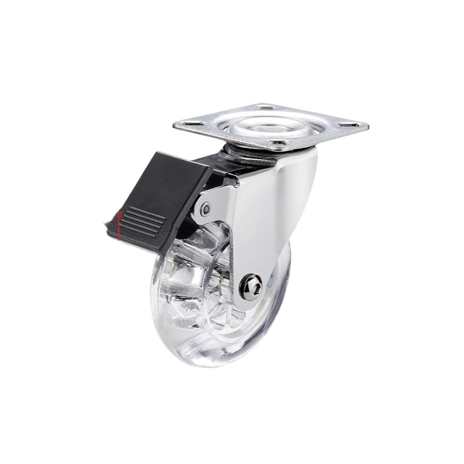 MXXDMOPD 4 Pieces/lot 3 inch Transparent Wheel Furniture Display Cabinet Silent Rubber Swivel Pulley Caster(B)