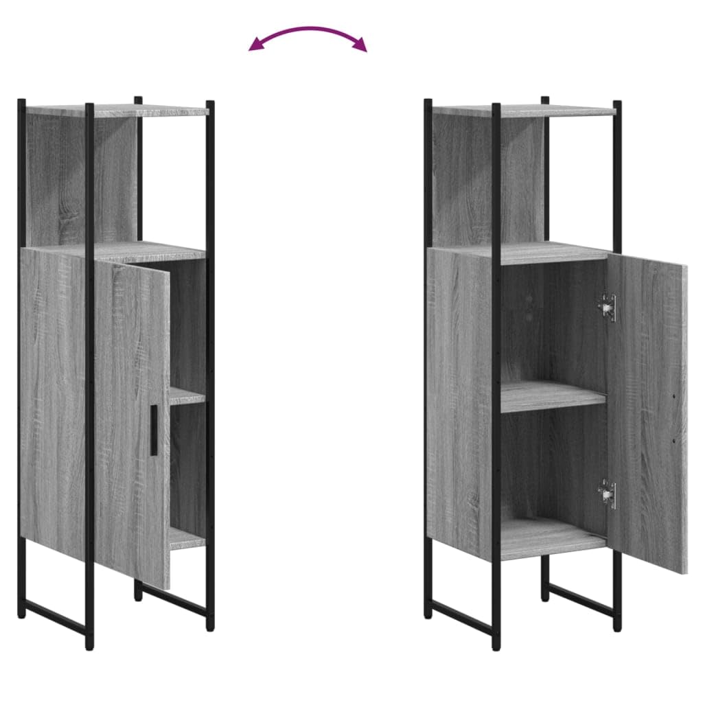 Armario de Baño con Estructura Robusta y Diseño Ahorrador de Espacio para Almacenamiento Amplio de Artículos de Tocador y Productos de Higiene Personal