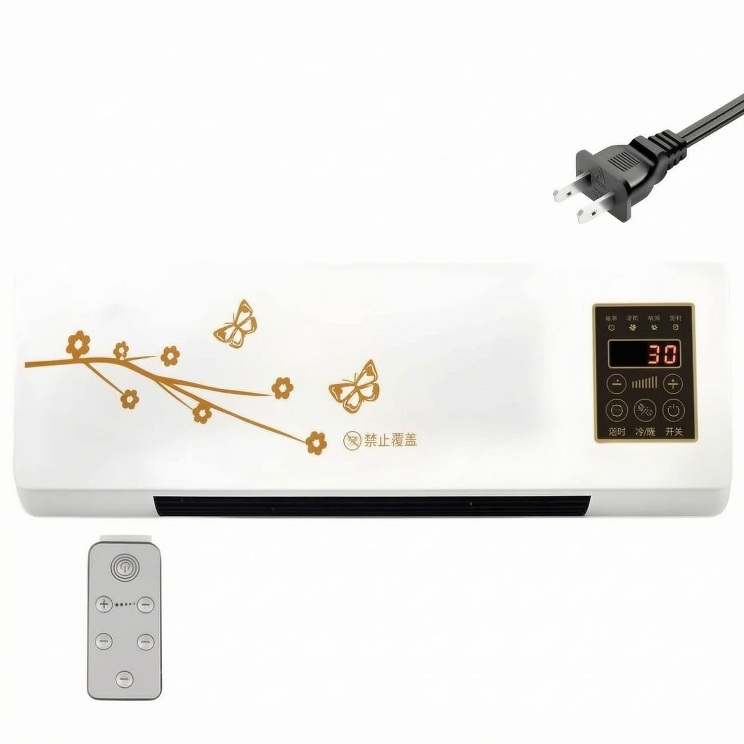 Digital Control Panel Indoor Cooling and Heating Unit Front Grille Wall-Mounted Air Conditioner Modern Design Air Conditioner Heater Combo Two-functionUse for Bedroom-image-44