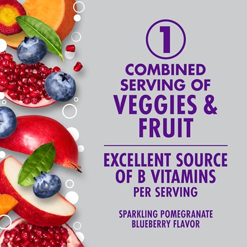 Image of V8 +Energy Sparkling Pomegranate Blueberry Juice Energy Drink, 11.5 fl oz Can (12 Pack)
