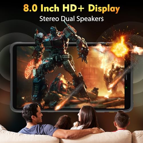 Image of Ulefone Armor Pad Pro Rugged Tablet, Octa Core 16GB + 128GB, 48MP + 32MP, 7650mAh, 8 Inch IP69K Waterproof Tablet, Android 13, Dual Speakers Dual 4G, uSmart Expansion Connector, BT5.2 /GPS /NFC