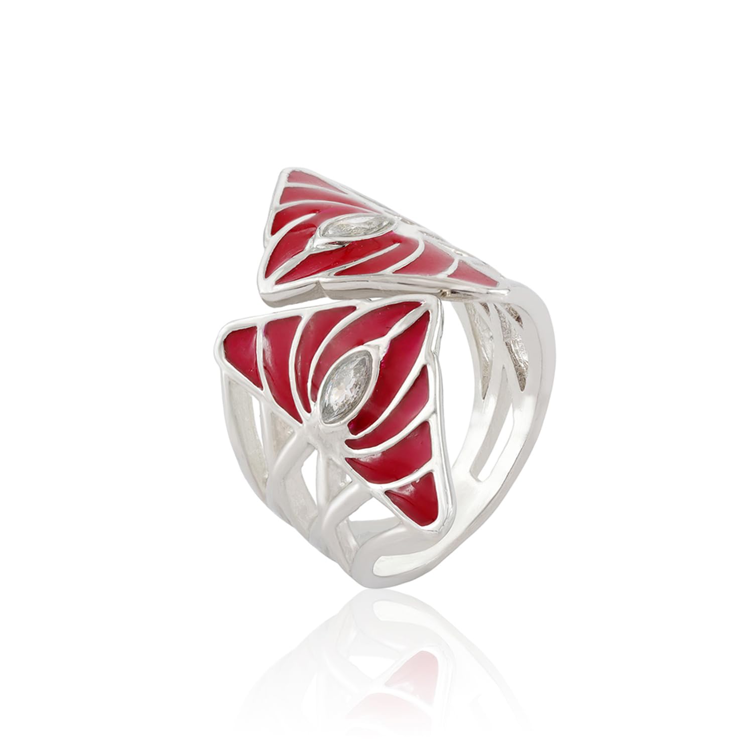 Fractals In Nature Stellar Fracta Ring Lightweight Anti Tarnish Enamel Jewellery for Everyday & Work Gift for Women-image-15