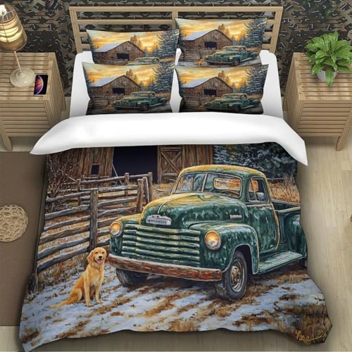 Parure de lit fermeture éclair 140x200 housse de couette imprimée 3D - 5