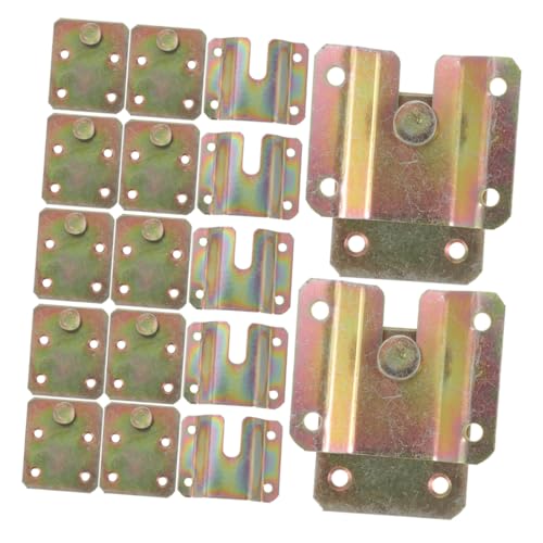 Image of STOBOK 12pcs Interlocking Photo Frame Hanger: Heavy Duty Furniture Flush Mount Bracket for Bed Cabinet Bookshelf - Picture Hanging Hardware