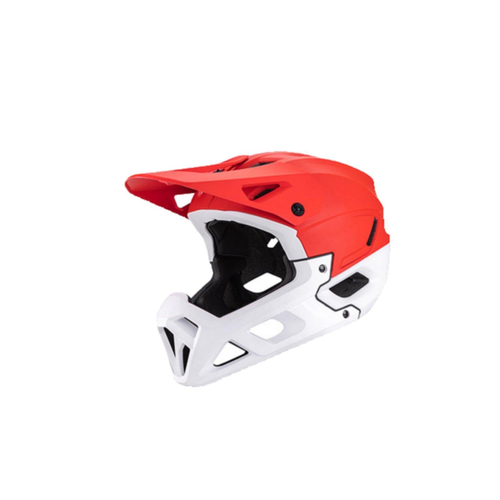 Full Faces Helmet Impact-Resistant Mountain Bike Helmet Impact Absorption Gear for Adults, Women White Red M | Helmets | Helmets & Protective Gear | Cycling-image-46