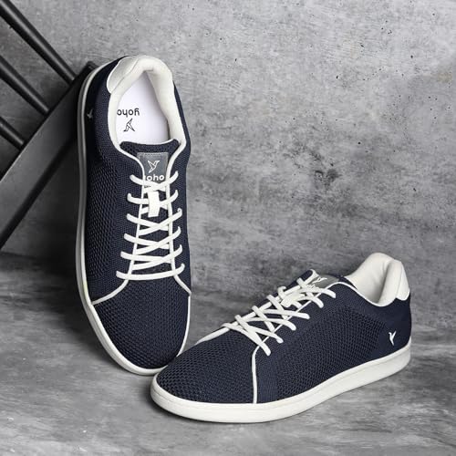 Image of YOHO Wind Sneakers for Men | Stylish Casual Shoes with Elastic Laces | Comfortable, Stretchable & Ultra-Lightweight | Premium Breathable Mesh Fabric
