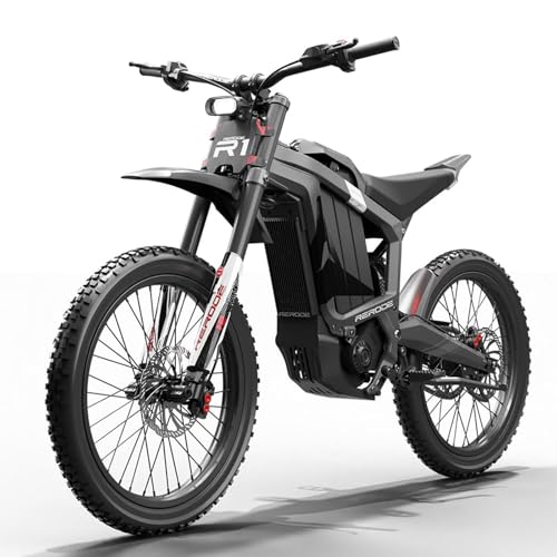 R1 Electric Dirt Bike for Adult, 8000W Peak Power 19” Tires, 52.8MPH Max Speed, 74.6 Miles Range, 330NM Torque, Electric Motorcycle with Dual Hydraulic Oil Brakes/Full Suspension, Off-Road Cross Ebike