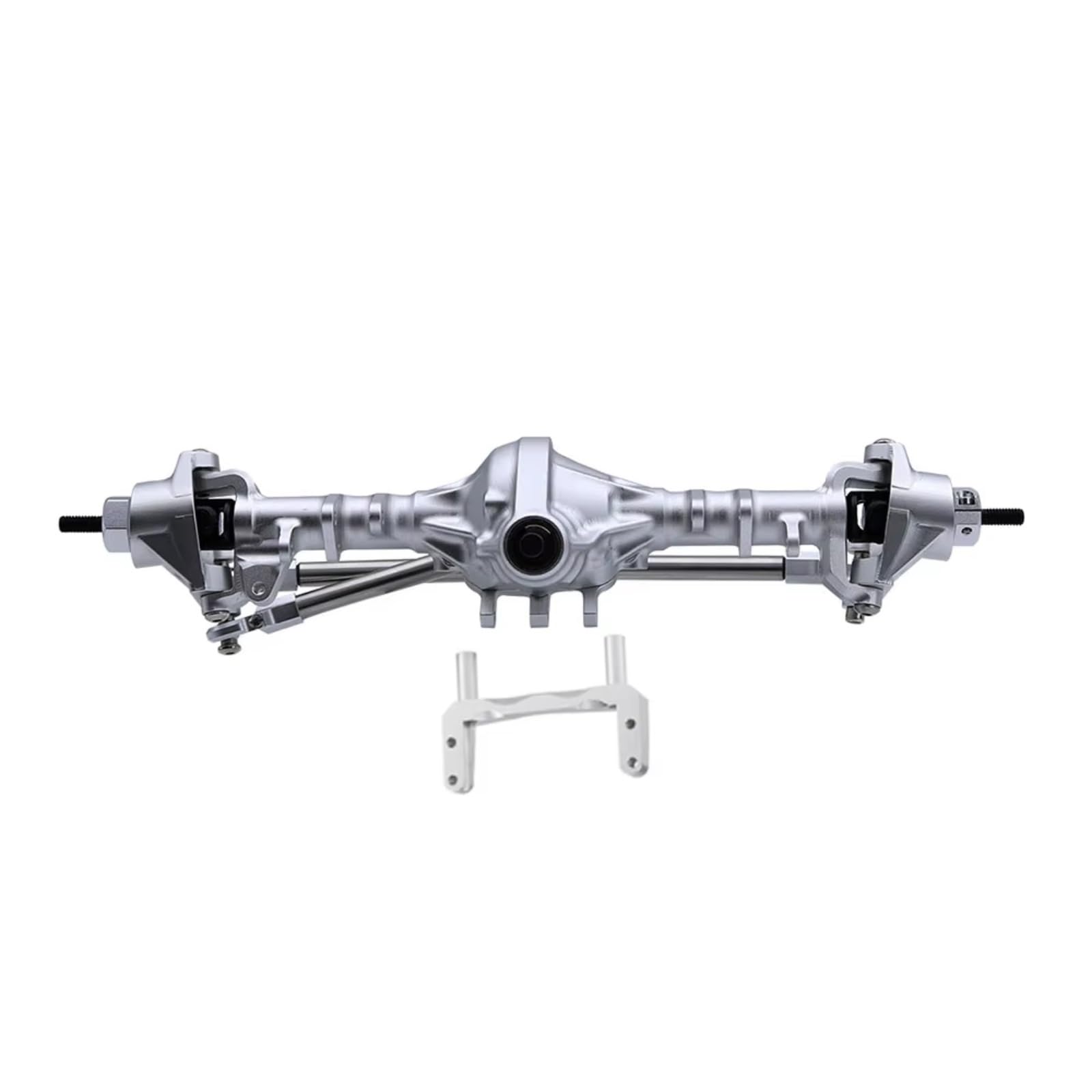 ASSE del Portale RC per Axial per SCX10 II 90046 1/10 RC Crawler Car Upgrade Parts CNC Alluminio Assali Anteriori Posteriori Dritti Completi(Silver)