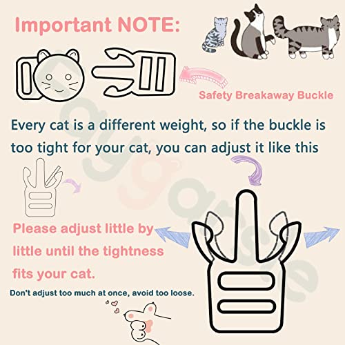 2 Pack Cotton Breakaway Cat Collars With Bell Pearl Charms Pink Blue Cat Collar For Female Girl Cats Male Boy Cats #TOP1