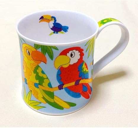 Amazon Co Jp イギリス製 Dunoon ダヌーン オウム ペリカン絵 マグカップ ホーム キッチン