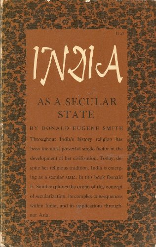 India as a Secular State 0691030278 Book Cover