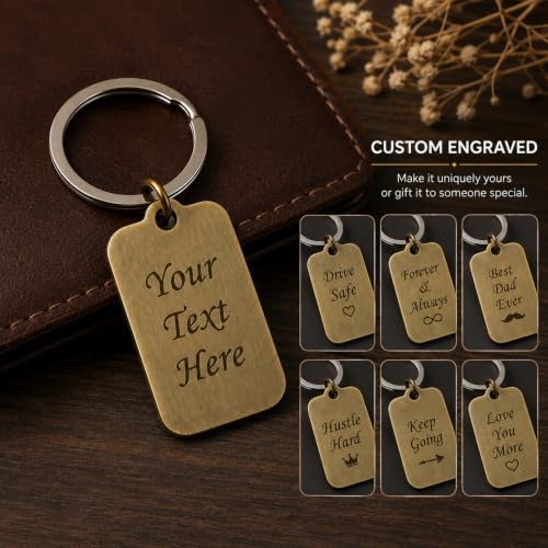 Image of Premium Customized Metal Keychain | Personalized Name Engraved Keychain for Car & House Keys | Stylish Stainless Steel Gift for Men & Women