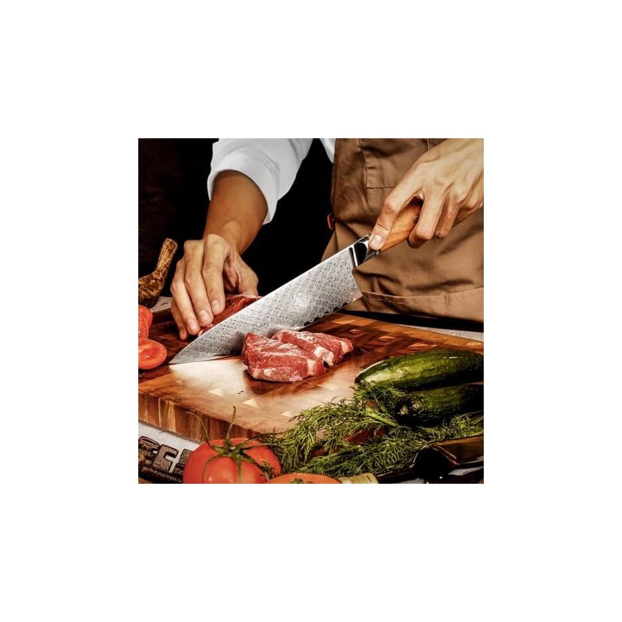 Kitchen-Knife-Set7-Piece-Damascus-Kitchen-Knife-Set-Professional-67-Layer-Japanese-AUS10-Steel-Chefs-Cleaver-KnifeKitchen-ScissorsKnife-SharpeningBread-Knife-More ZILNEHZ Kitchen Knife Set,7-Piece Damascus Kitchen Knife Set Professional 67-Layer Japanese AUS10 Steel - Chef's Cleaver Knife,Kitchen Scissors,Knife Sharpening,Bread Knife,& More