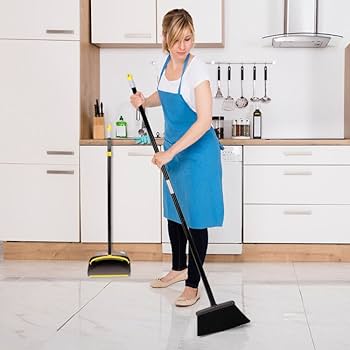 実家大掃除中  CLEANHOME Full Size Broom and Dust Pan Set, 52