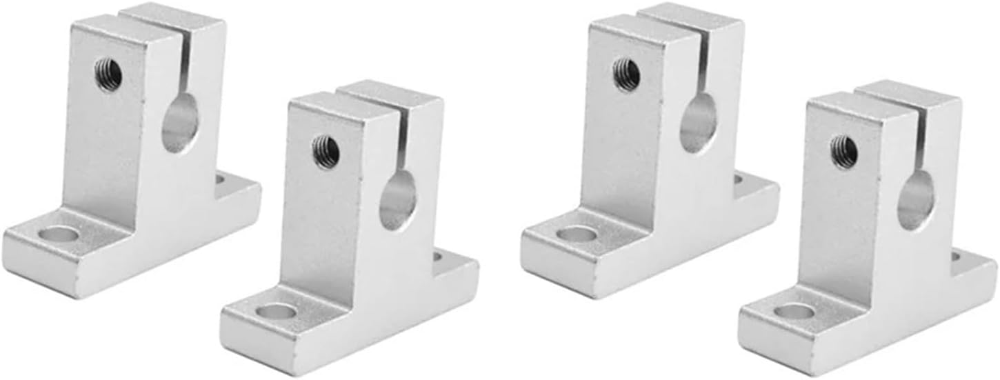 AB35-4 Pcs Linear Motion Rail Clamping Rod Rail Guide Support Shaft Bracket Coupling Mount SK8 8Mm