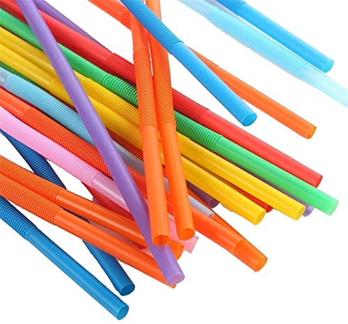 Pitillos flexibles plásticos multicolor, 100 unidades miniatura 4
