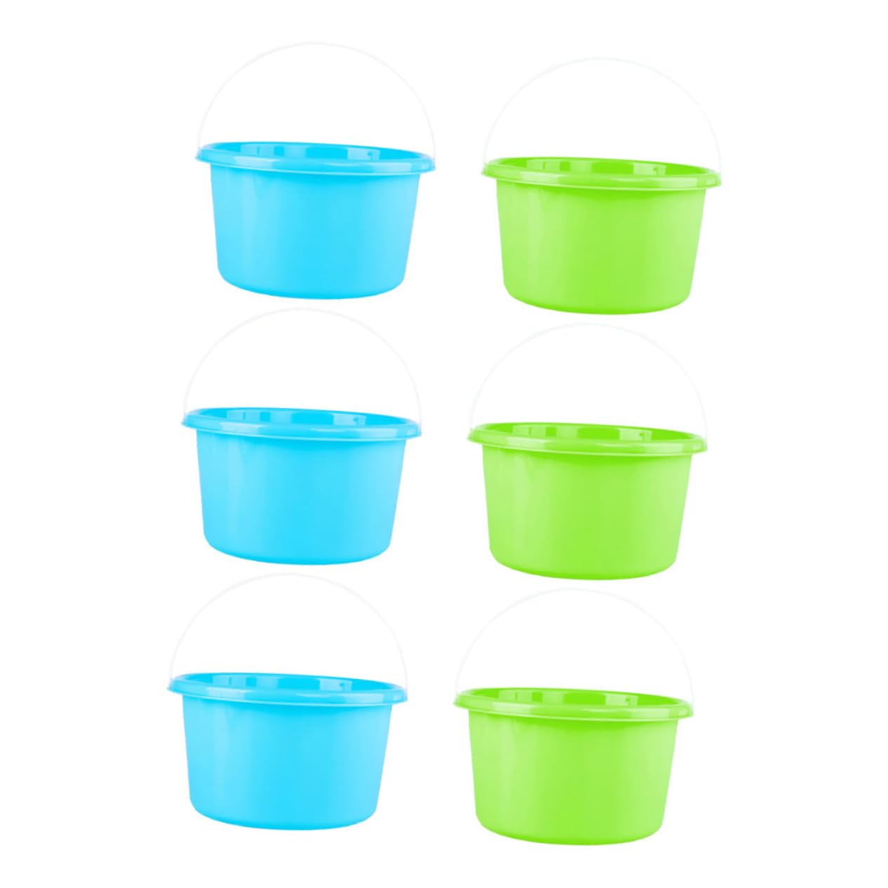 Hohopeti 6pcs Mini Beach Buckets for Sand Lightweight Fun for Backyard Beach Adventures Promotes Coordination Skills Random Color
