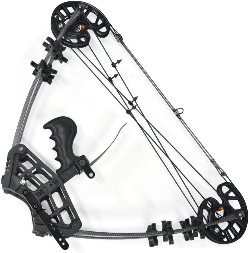 ZSHJG Archery Compound Bow Hunting Catapult Dual-use Steel Ball Arrows Triangle Bow 50lbs for Adult Outdoor Hunting Competition Bow Shooting Right Left Hand M109D