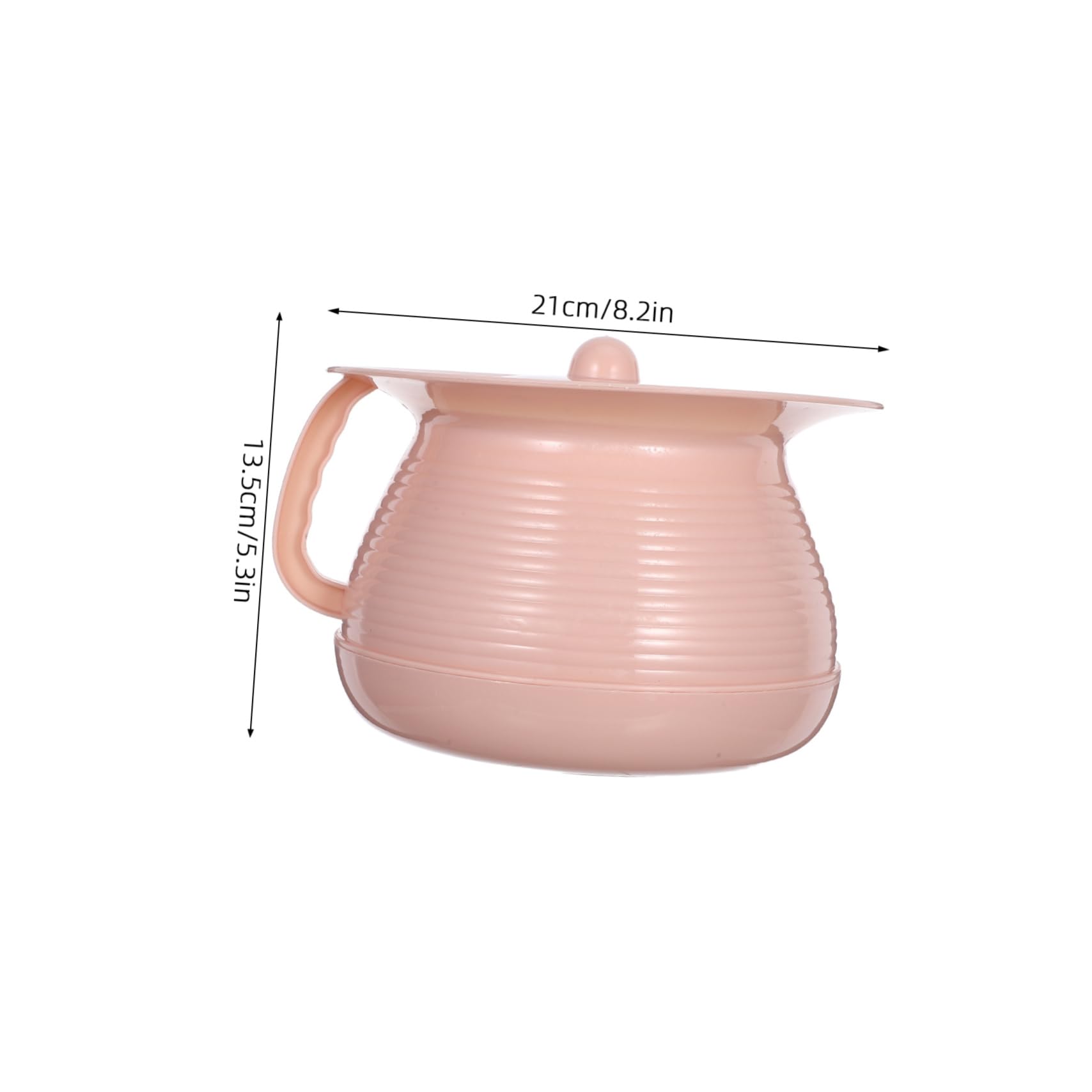Toddmomy Portable Urinal with Lid Pink Plastic Spittoon for Home Camping and to Clean Unisex Design Capacity for Adults