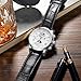 Imagen de LIGE Reloj para Hombre CronóGrafo Cuarzo con Fecha DiseñO Fases De La Luna Correa De Marrón Cuero Reloj Diari Resistente Al Agua