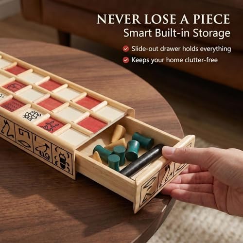 Juego de Mesa Senet de Madera Hecho a Mano miniatura 4