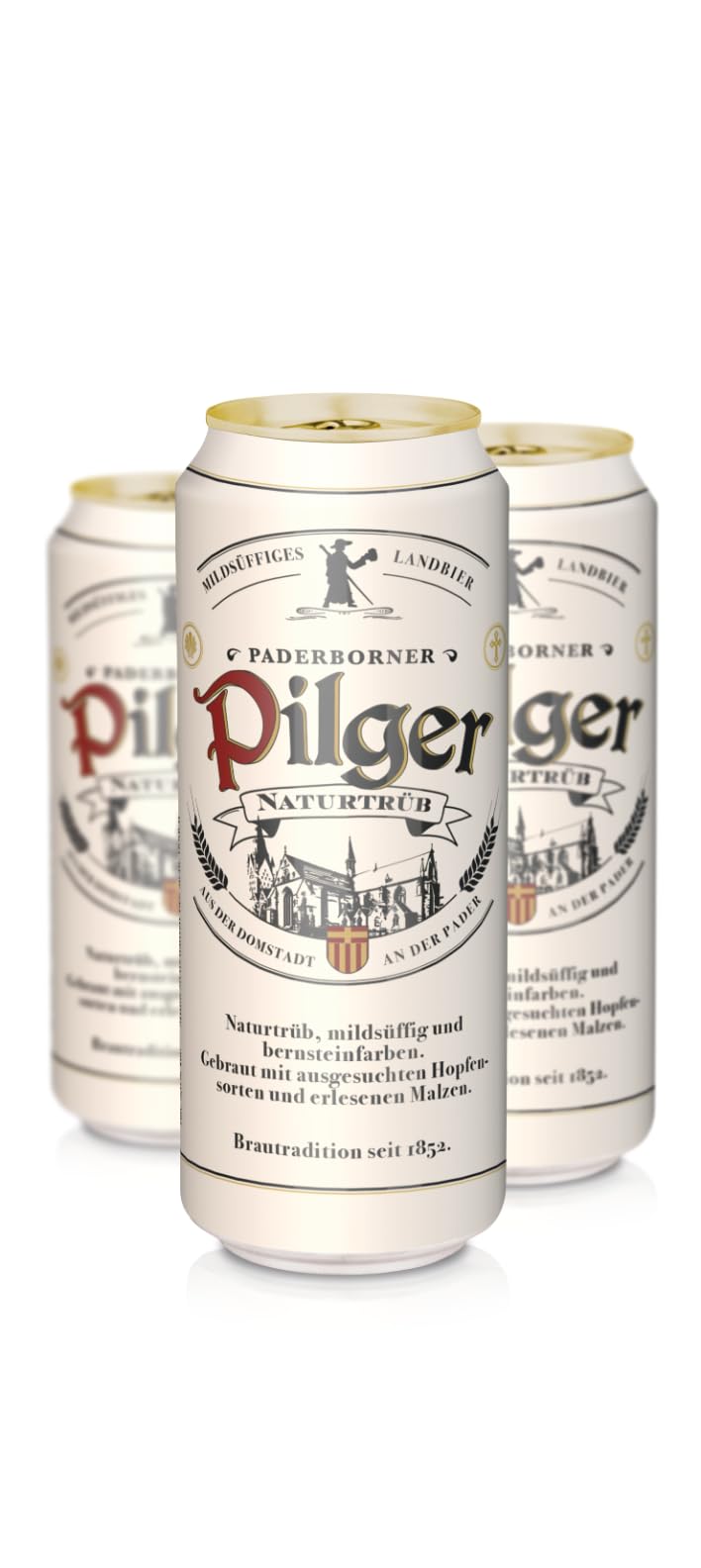 Paderborner Pilger Landbier, feinmildes naturtrübes helles Landbier, Dosenbier EINWEG (24 x 0.5 L Dose)