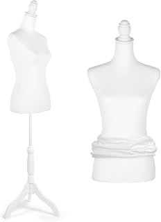 HOMBOUR Female Dress Form Mannequin Torso, Pinnable Mannequin Body, Height Adjustable Seamstress Manikin with Stand for Sewing, Display, Camel