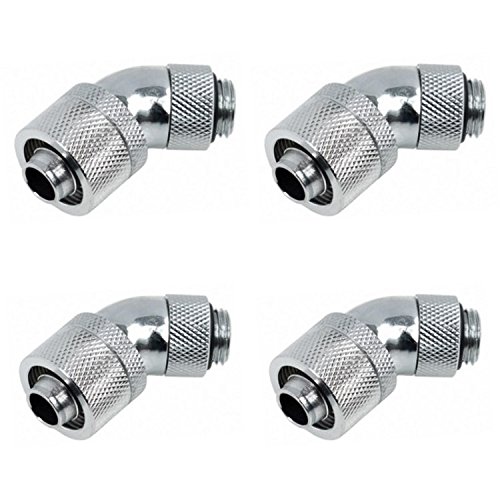Alphacool HF G1 4 to 10mm ID 16mm OD Compression Fitting 45 Rotary ...