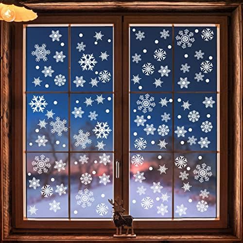Autocollants De Fenêtre En Forme De Flocon De Neige De Noël Pour Verre Decalcomanies De Noel Decorations De Vacances Flocons De Neige Pere Noel R 89785406