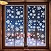 Simpeak 120 Pcs Flocon de Neige Stickers, Décoration Noel, Noël Autocollants Fenetre, PVC Stickers Vitre Noel, Autocollants de fenêtre Flocon de Neige Compatible pour Vitrine Fenetre Vitrophanie