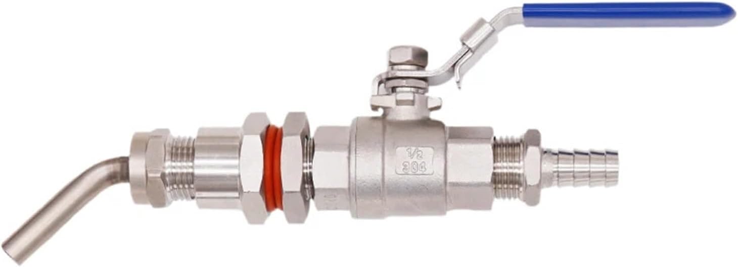 Brewing Equipment Homebrew Weldless Kettle Convert Kit w/ 3/8" Dip Tube Beer Boil Kettle Parts Weldless Whirlpool Arm 2-Piece Ball Valve Kit Brewing Equipment