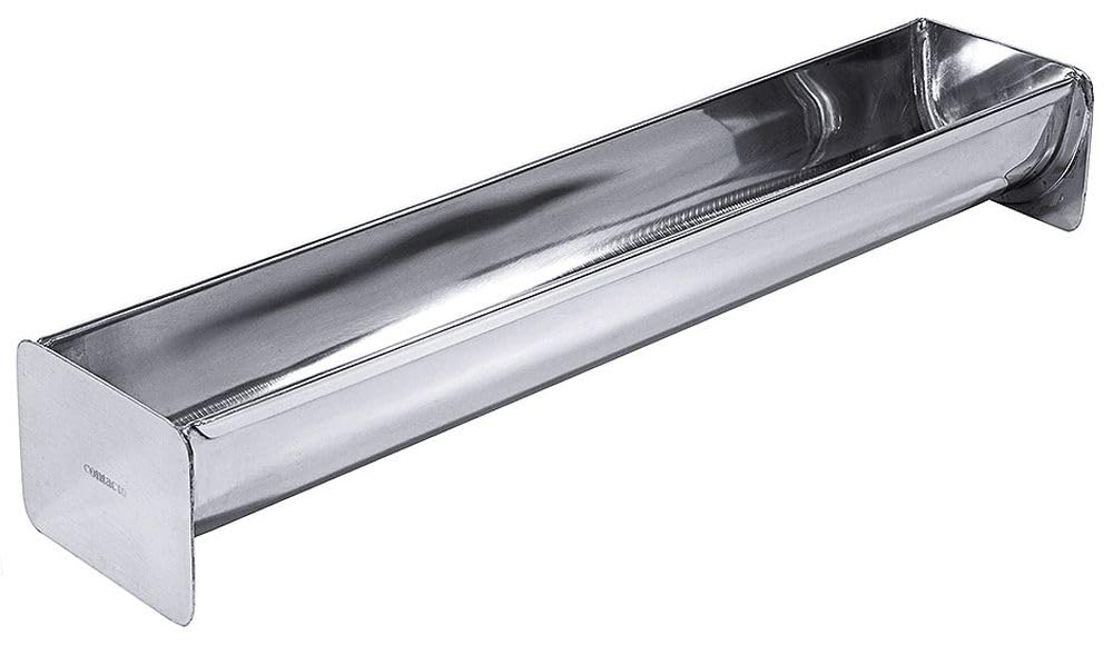 Contacto Terrinenform 35 cm 900ml Edelstahl 18/10 Dachrinnenform, Gastro-Qualität, spülmaschinengeeignet, für Pasteten, Parfaits & Desserts