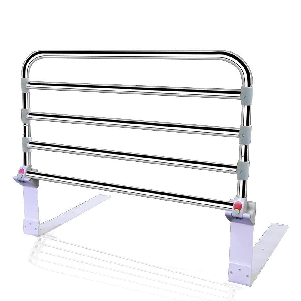 Baranda de Seguridad para Cama de Parque para bebés, barandilla de Seguridad para Adultos Mayores, Juguete de Mango de riel Auxiliar de Acero Inoxidable portátil Ajustable