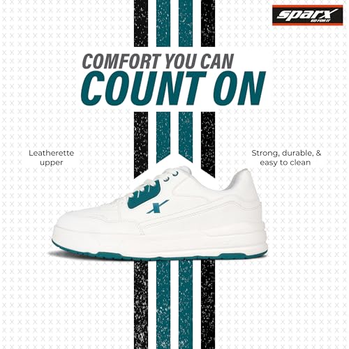 Image of SPARX Casual Sneakers for Men - Trendy Lace-Up Shoes with Soft Cushioning, Lightweight Comfort, Durable Sole & Everyday Fashion Wear