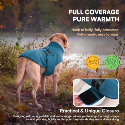 Image of Queenmore Small Dog Sweater,Fleece Dachshund Sweater Jacket with Leash Hole