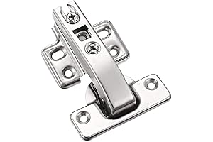 aznze Adjustable Hinges for Cabinets and Cupboards, Silver (Pair)