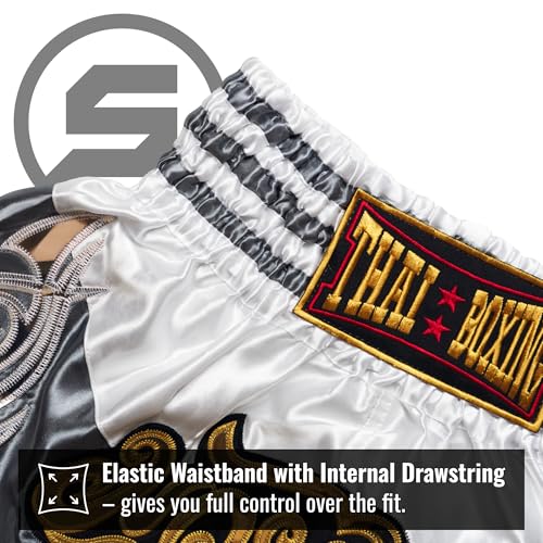 SIAMKICK Retro Muay Thai Shorts for Men Women Boxing Kickboxing High Grade MMA Fight Clothing Training Workout Trunks