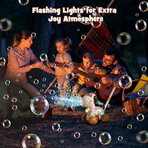 Automatic Bubble Machine for Toddlers 1-3: Toys for 1 2 3 4 5 Year Old Boy Girl - Portable Dog Bubble Maker Blower Kids Outdoor Toys for Party Birthday Idea